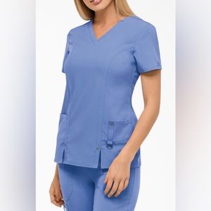 Women’s XTREME stretch V neck scrub top Ceil blue